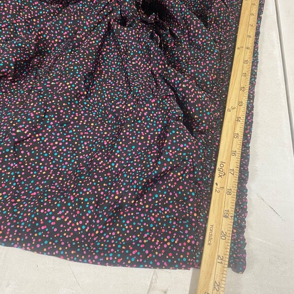 Lane Bryant Sleeveless Top Womens 26/28 Black Polka Dot Ruffle Smoked Hem Summer - Picture 12 of 12